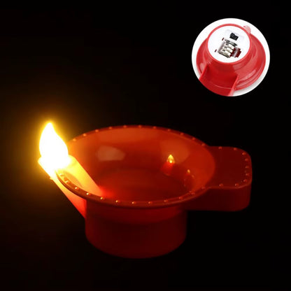 12Pcs Waterproof Electric DIY LED Light Floating on Water Diwali Tea Light India Oil Lamp Water Sensor Candles Fake Candle Lamp