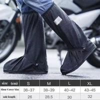Rain Boot Shoe Cover Black Waterproof with Reflector High Top Clear Shoes Dust Covers for Motorcycle Bike Rain Cover Men Women