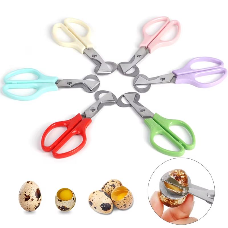 1Pcs Quail Egg Shell Scissors Rust Resistant Durable Cigar Cutters Multifunction Kitchen Tools Stainless Steel Blade
