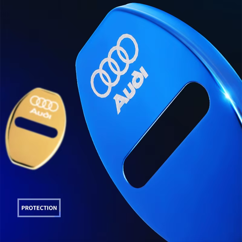 4Pcs Door Lock Decoration Protect Cover Emblem Case for  A1 A2 A3 A4 A5 A6 A7 A8 Q1 Q2 Q3 Q4 Q5 Q6 Q7 Q8 TT RS6 S5 Quattro