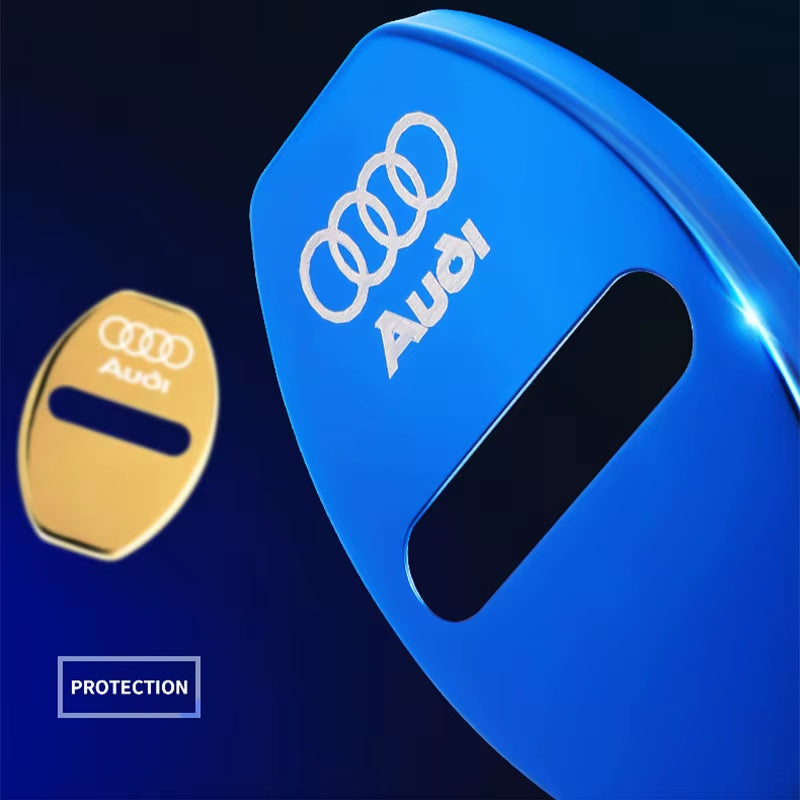 4Pcs Door Lock Decoration Protect Cover Emblem Case for  A1 A2 A3 A4 A5 A6 A7 A8 Q1 Q2 Q3 Q4 Q5 Q6 Q7 Q8 TT RS6 S5 Quattro