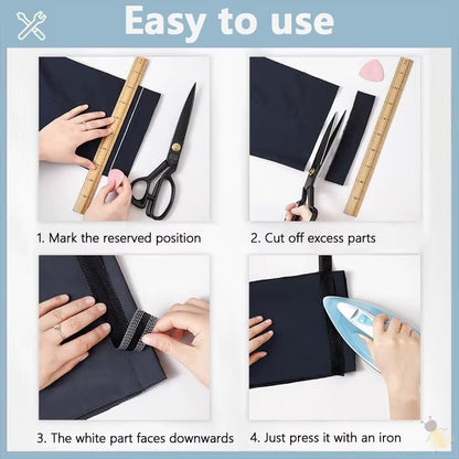 Self-Adhesive Pants Paste Tapes Ironing Pant Edge Shorten Stickers Jeans Trouser Hem Patch Sleeves Length Adjusted Stick Tape