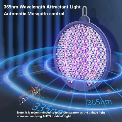 Upgraded 4 in 1 Electric Mosquito Killer Foldable Handheld Bug Zapper USB Rechargeable Fly Swatter with UV Light Trap Insect