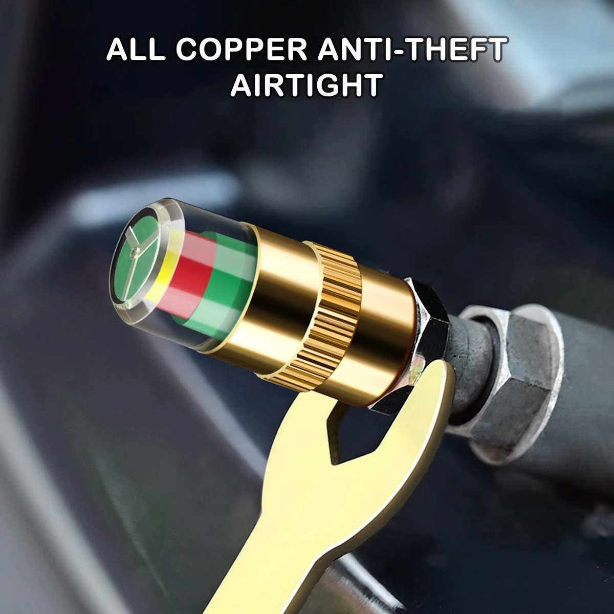 Cars Tire Air Pressure Monitor Alert 4Pcs/Set Indicator Tire Valve Cap Gauge Car Accessories Car Tyre Pressure Gauge Caps Useful