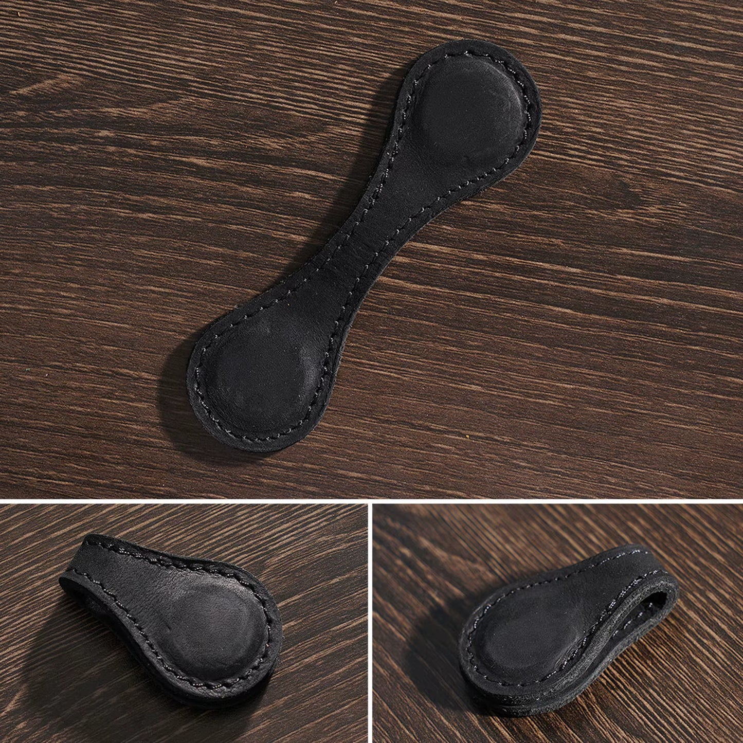 Genuine Leather Bookmark Clip Vintage Double-Sided Magnetic Book Mark Book Page Divider for Book Lover Writers Reader Stationery