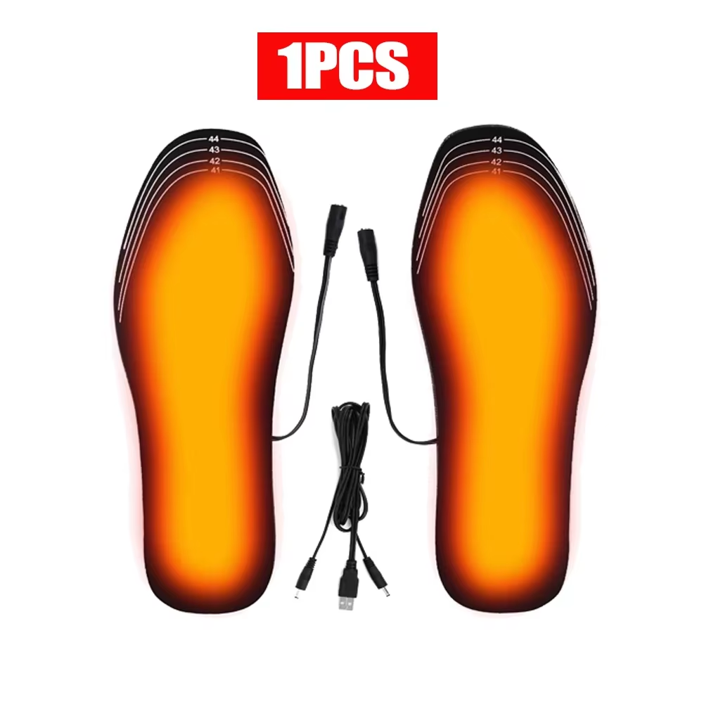 USB Heated Shoe Insoles Electric Foot Warm Pad Feet Warmer Sock Pad Mat Washable Winter Outdoor Sports Heating Insole Warm