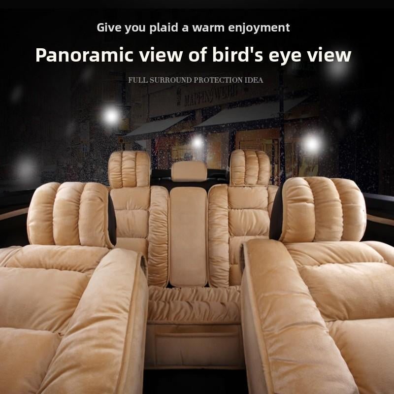 New Winter Full Car Seat - Enclosed Warm Plush and Thickened down Universal 5 - Seat Car Seat Covers