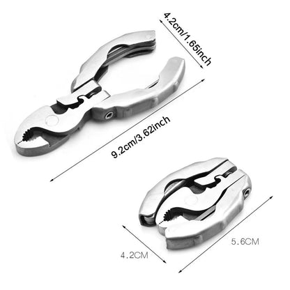 Portable 9 in 1 Pocket Pliers Keychain Pliers Screwdriver round Head Pliers Gadget Mini EDC Tool Wire Cutter Outdoor