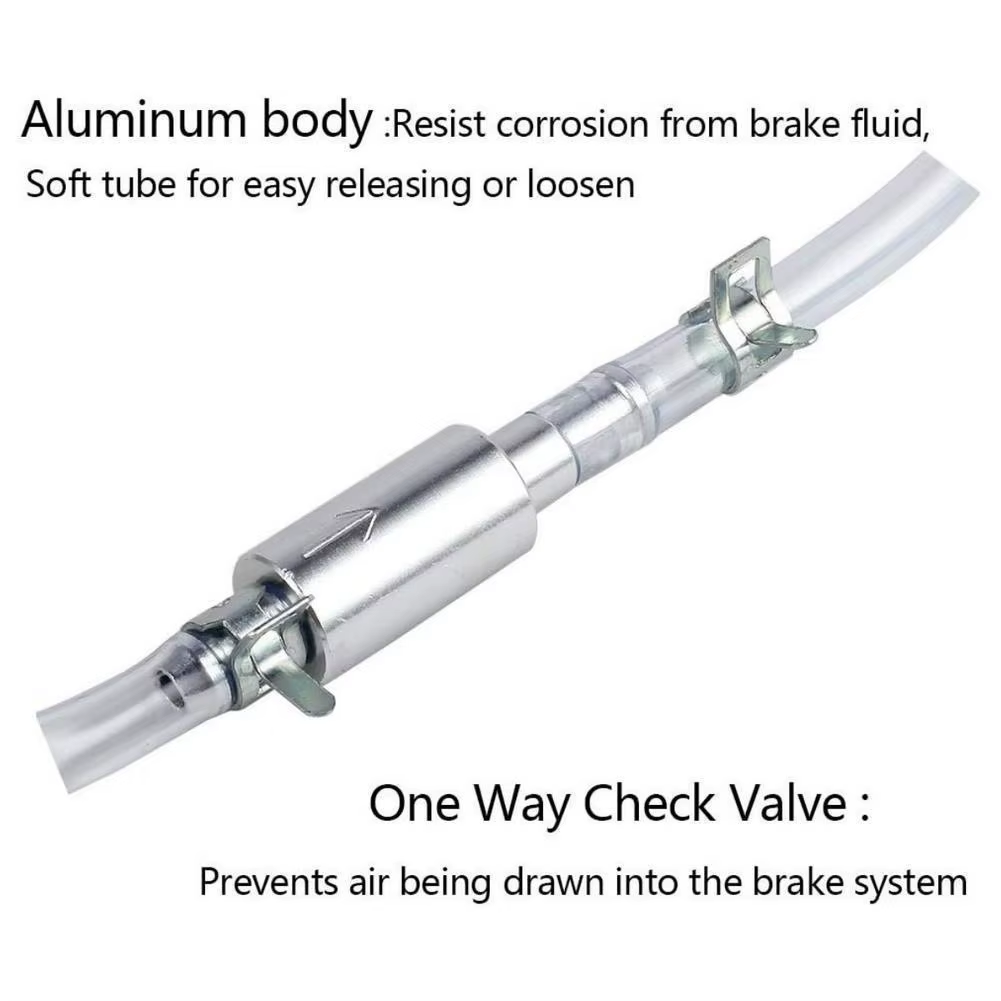 Professional Brake Bleeder Kit with One Way Check Valve Manual Vacuum Pump Hose for Brake Clutch Fluid Bleeding on Motorcycle