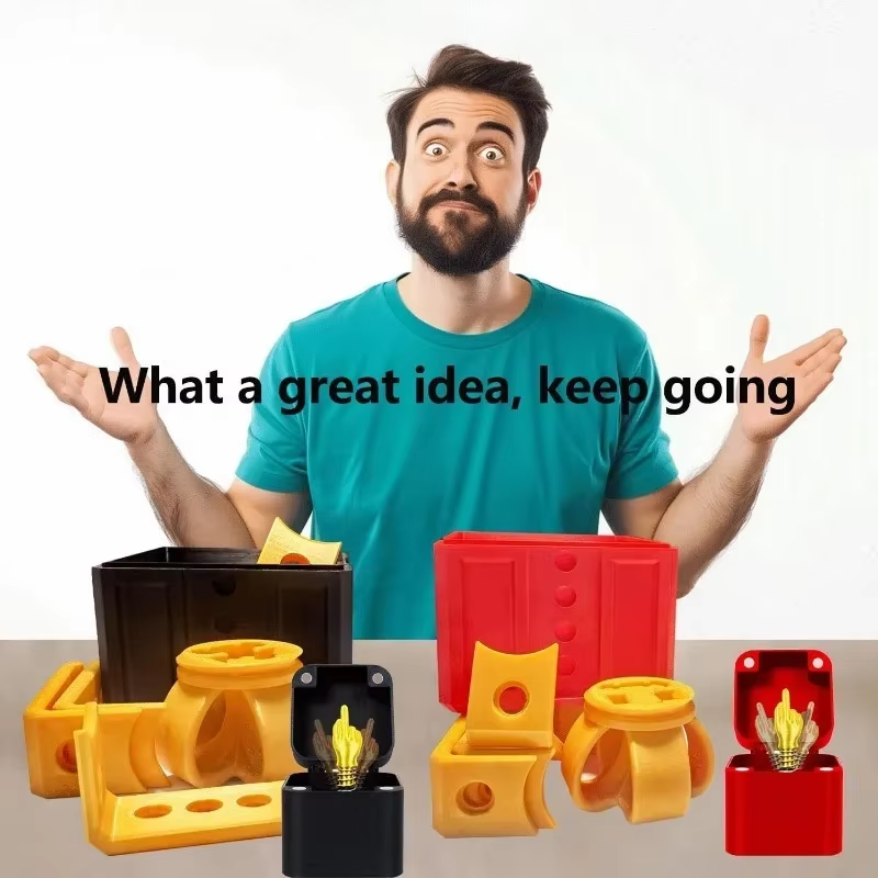 The Annoying Present with Middle Finger in a Box Gift Box with Screws Prank Surprise Pop-Up Novelty Funny Gifts for Adult Toys