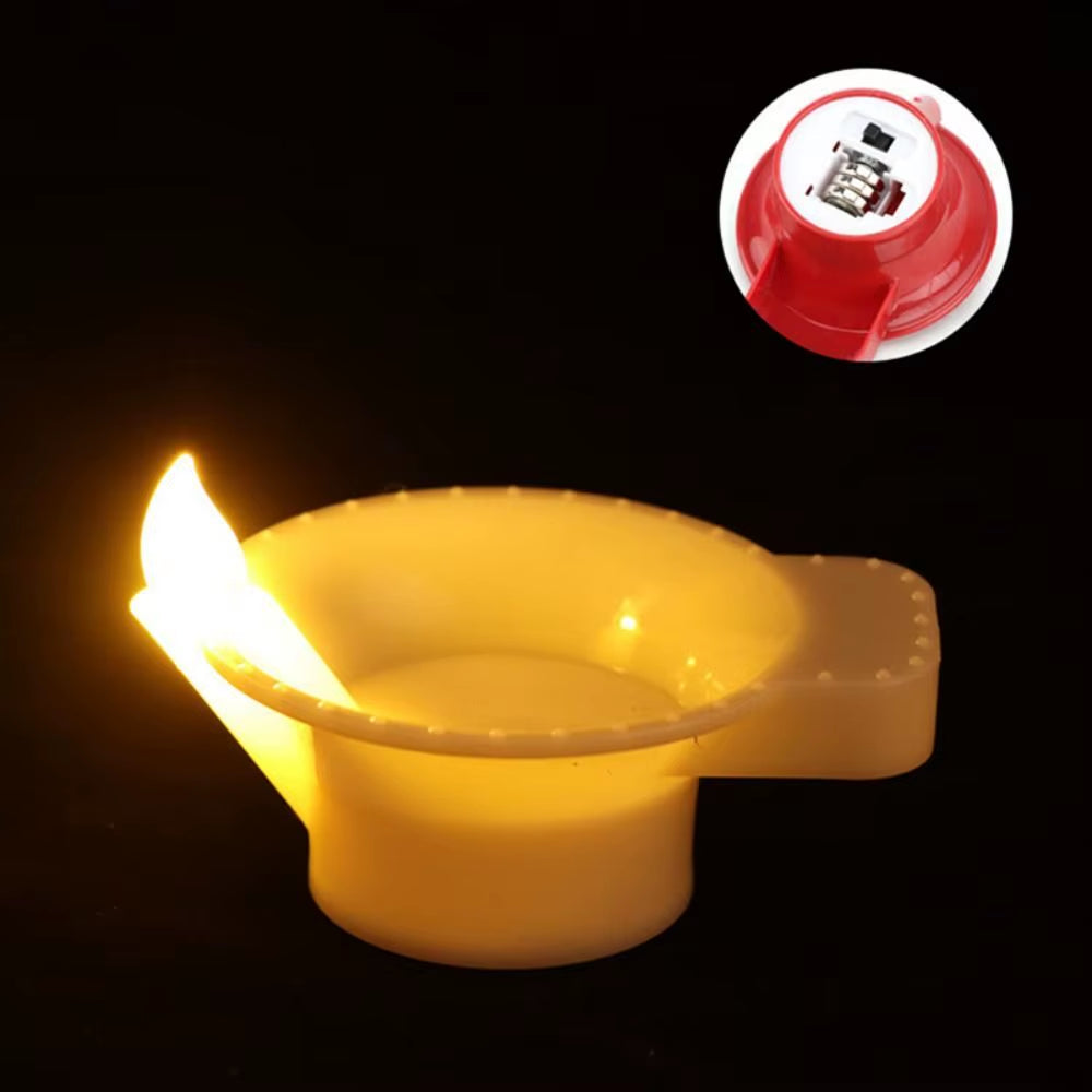 12Pcs Waterproof Electric DIY LED Light Floating on Water Diwali Tea Light India Oil Lamp Water Sensor Candles Fake Candle Lamp