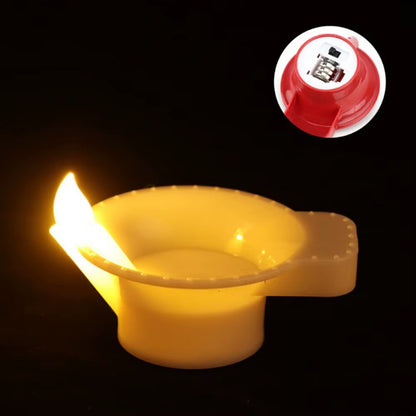 12Pcs Waterproof Electric DIY LED Light Floating on Water Diwali Tea Light India Oil Lamp Water Sensor Candles Fake Candle Lamp