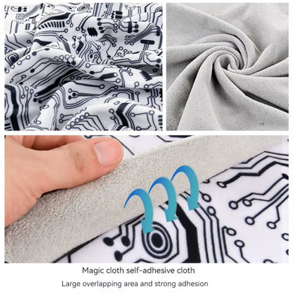 Magic Self-Adhesive Cloth Open Lay Flat Makeup Bag Portable Toiletry Kit Folding Cloth Multifunctional Camera Lens Storage Bag