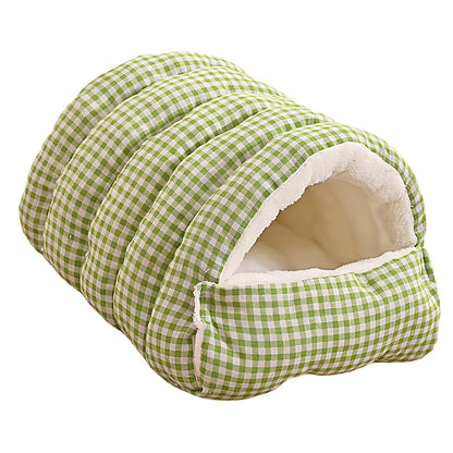 Winter Insulated Cat House - Enclosed Bed with Removable Arctic Fleece Mat and Self-Heating Technology, Waterproof Dog/Cat Bed