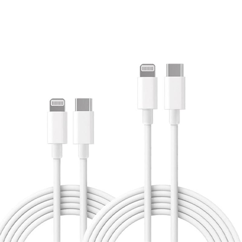 2-Pack 20W Super Fast Charging USB-C Wall Charger Block with 2-Pack USB-C to USB-C Braided Cable for Iphone 17/17 Air/16/15 Pro Max，Airpods, Ipad and so On