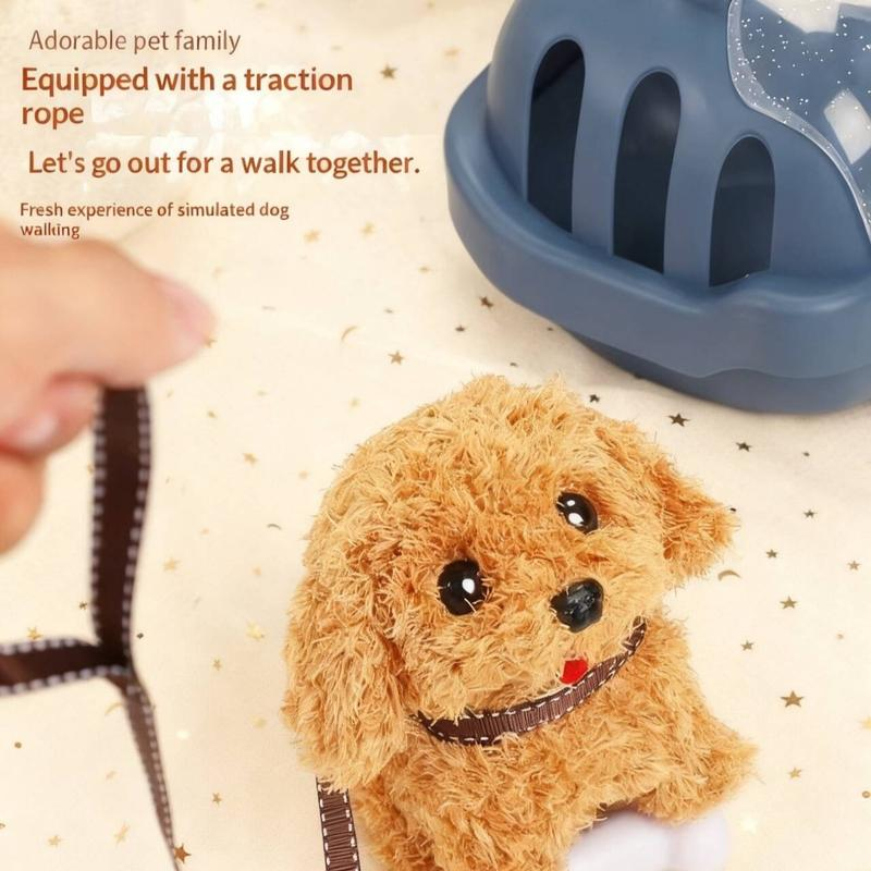 New Realistic Robotic Dog Plush Toy – Interactive Puppy That Walks, Barks & Wags Tail, Adorable Smart Pet Toy for Kids & All Ages, Perfect Christmas Gift for Dog Lovers and Family Fun