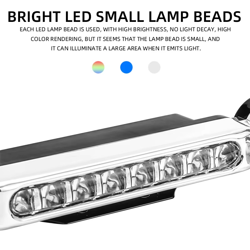 2Pcs Car LED Daytime Headlight with Wind Powered Fan Floodlights Auxiliary Lighting Motorcycle Lamp for Enhanced Visibility