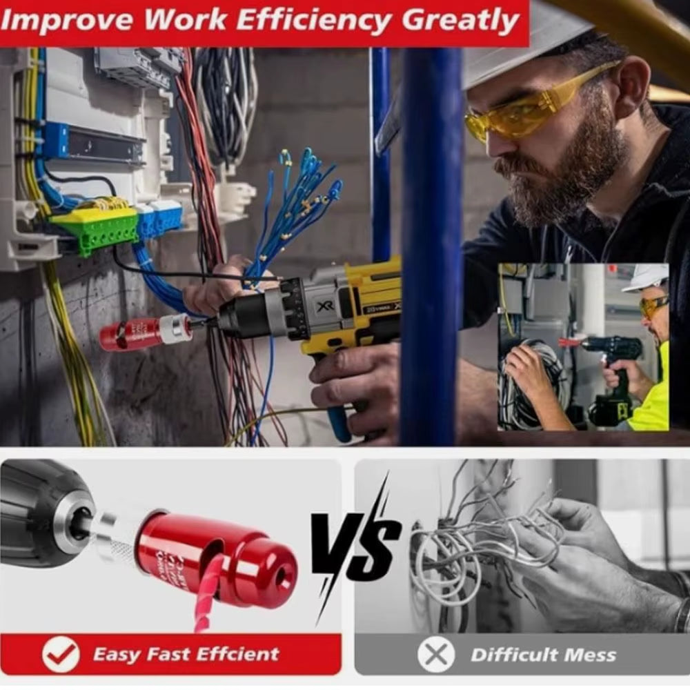 Durable Multi-Function Wire Stripper Waterproof Portable Cable Stripping Tool Set Twister Kit for Electric Drill