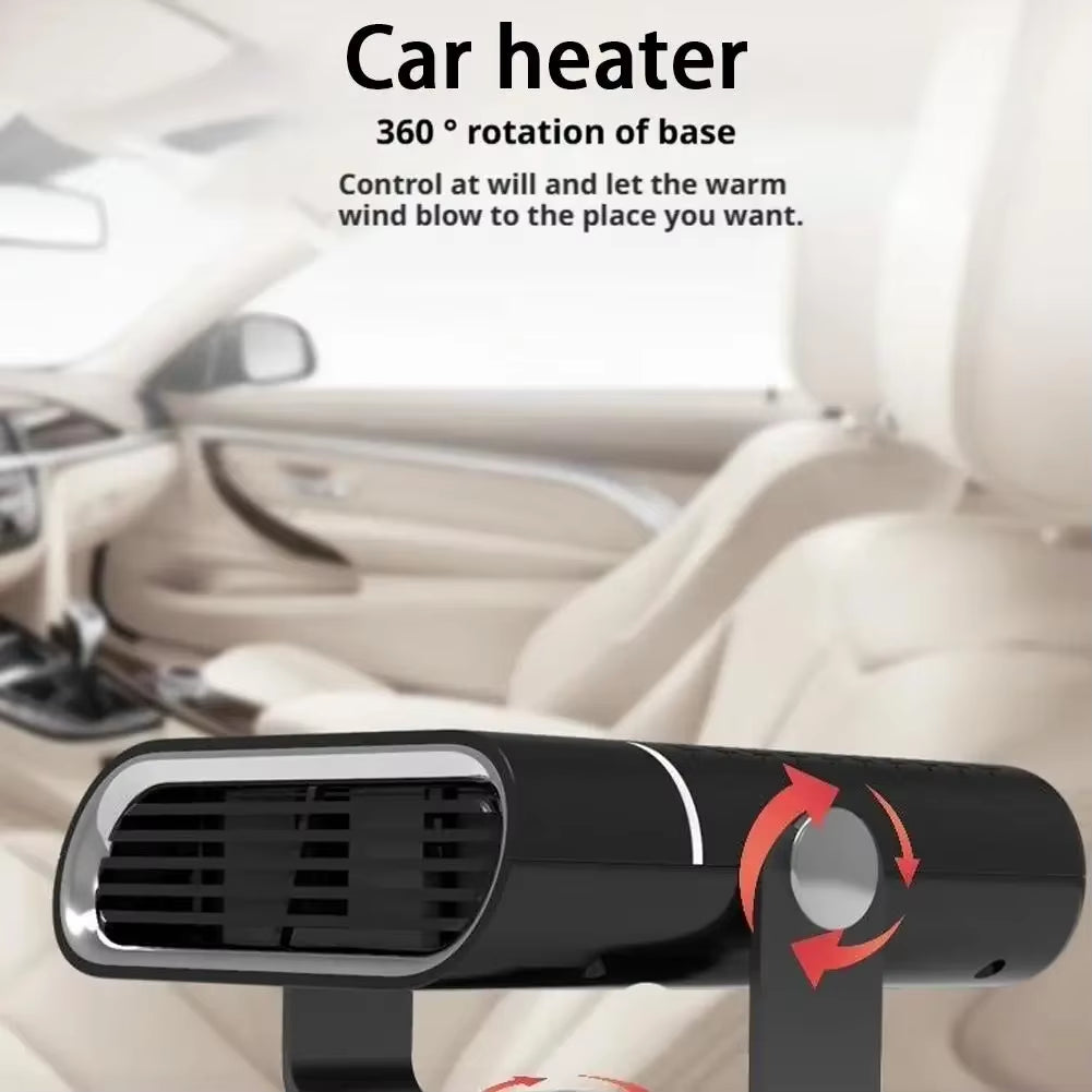 ​​12V 120W Portable Car Heater​​ Fast Heating & Cooling Fan 360° Rotation Defogger/Defroster Cigarette Lighter Plug-In
