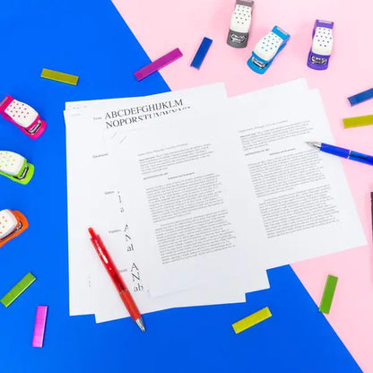 Mini Cushion Grip Standard (26/6) Stapler w/ 500 Ct. Staples - Random Color