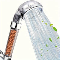 1Pc Filtered Shower Head ABS High Pressure Water Saving Spray Handheld Clear Showerheads with with Filter Beads for Bathroom