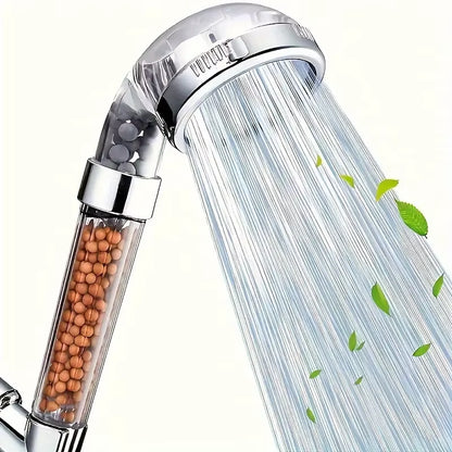 1Pc Filtered Shower Head ABS High Pressure Water Saving Spray Handheld Clear Showerheads with with Filter Beads for Bathroom