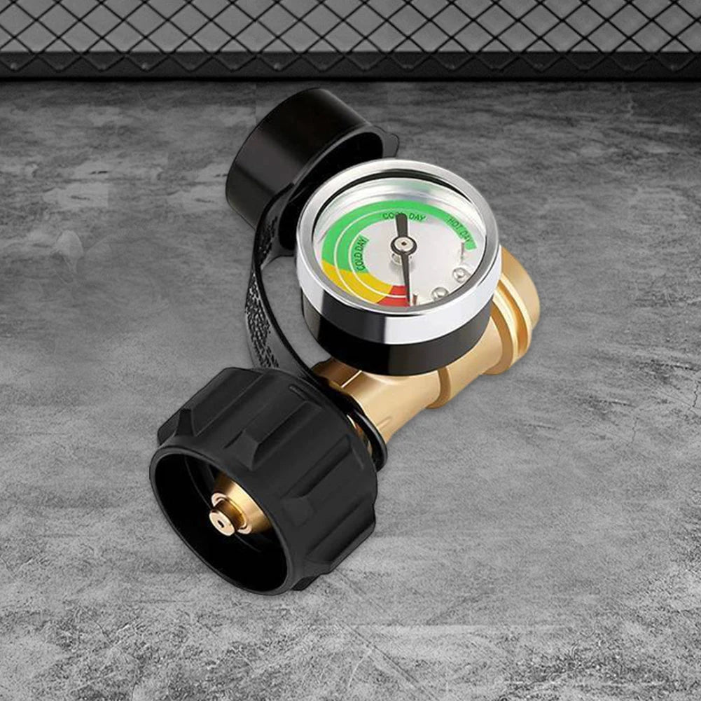 Propane Tank Gauge Level Indicator Qcc1/Type 1 Connection Gas Pressure Meter Universal Propane Gauge for 5Lb-40Lb Propane Tanks