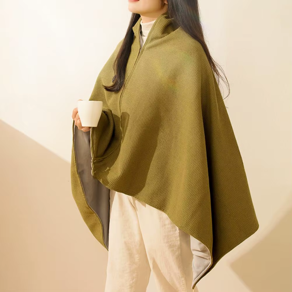 Wireless Heating Blanket Battery-Operated Heating Shawl Usb-Powered Shawl Blanket Bag 2-In-1 Electric Heating Scarf for Women