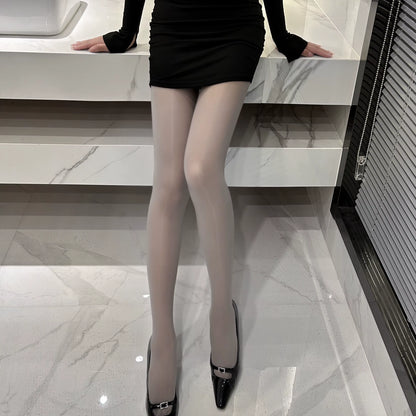 1Pc Sexy Horse Oil Tight High Elastic Stockings Mask Steel Stockings Lady Satin Shiny Ultra-Thin Long Socks Pantyhose