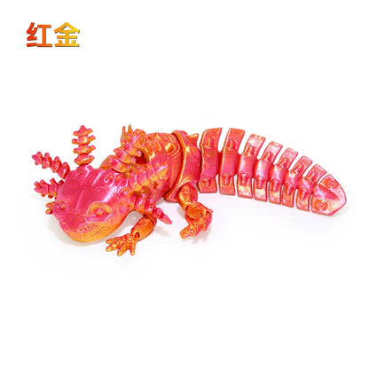 3D Animals Printed Articulated Axolotl Mechanical Unique Collectible Desk Decor Home Office Gifts Room Decor Creative Craft