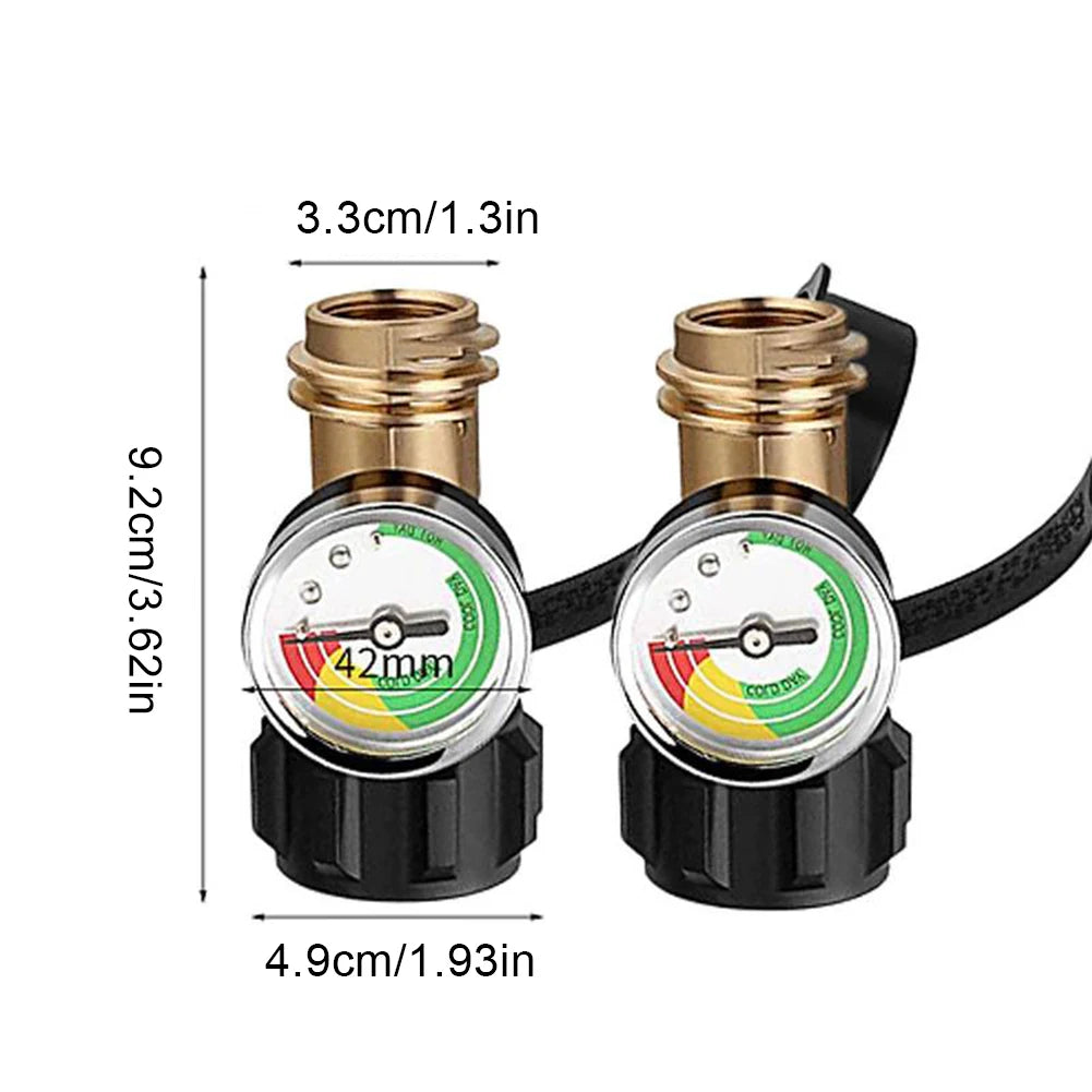 Propane Tank Gauge Level Indicator Qcc1/Type 1 Connection Gas Pressure Meter Universal Propane Gauge for 5Lb-40Lb Propane Tanks