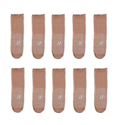 5Pair New Slip-Resistant Massage Bottom Short Stockings Invisible Crystal Silk Socks Non-Marking Silk Sheer Ankle Socks