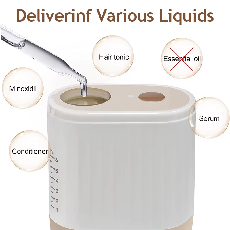 Microcurrent Head Scalp Massager Oil Applicator Comb Red Light Therapy Vibration Massage Liquid anti Hair Loss Comb Medicine