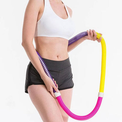 Upgrade Waist Trimmer Hoop for Weight Loss Soft Spring Fitness Hoop Detachable Foldable Portable Abdominal Exercise Circle for W