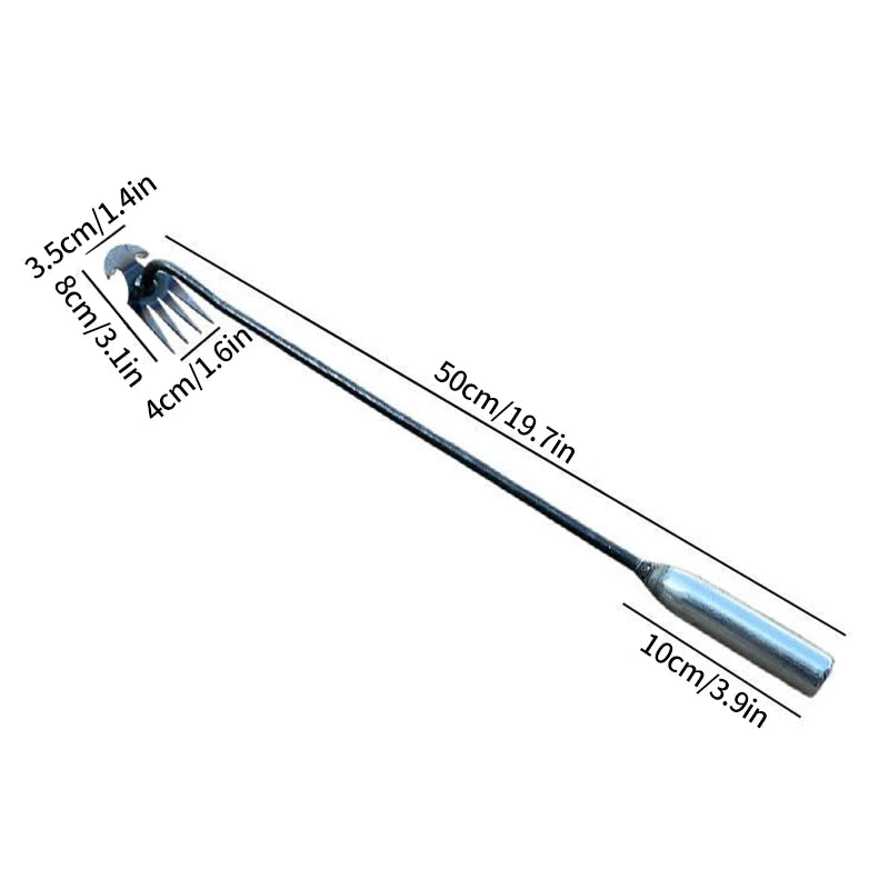 Hardened Hollow Hoe Garden Hoe Weeders Labor-Saving Weeding Loosening Farming Tools Planting Rake Hoe Garden Hand Tools