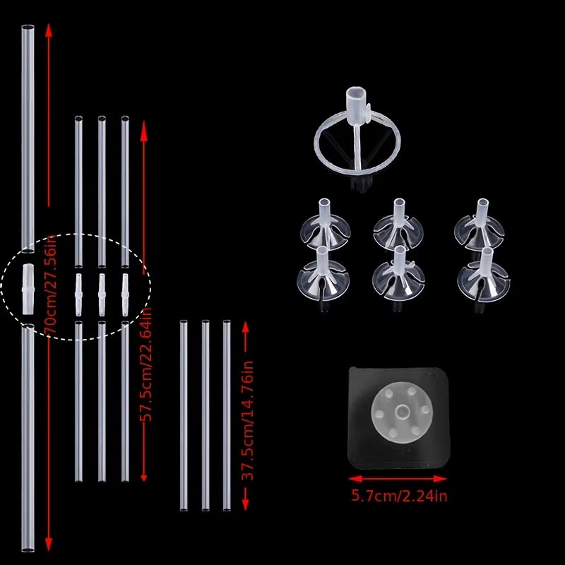 7Tubes Wedding Table Balloon Stand Balloon Holder Support Table Floating Wedding Table Decoration Baby Shower Birthday Decor
