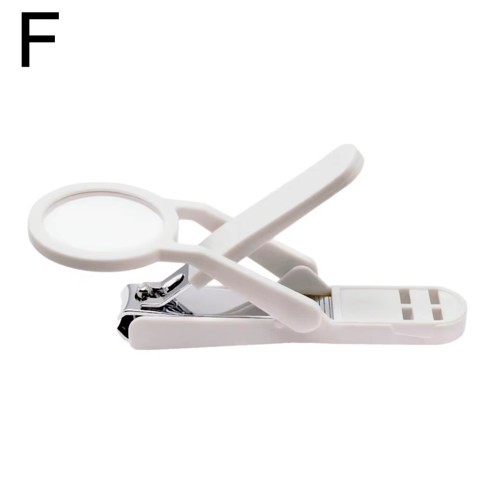 Nail Clipper with Magnifying Glass the Elderly Practical Stainless Steel Nail Clipper Anti-Splash Beauty Big Clipper Tool Gifts