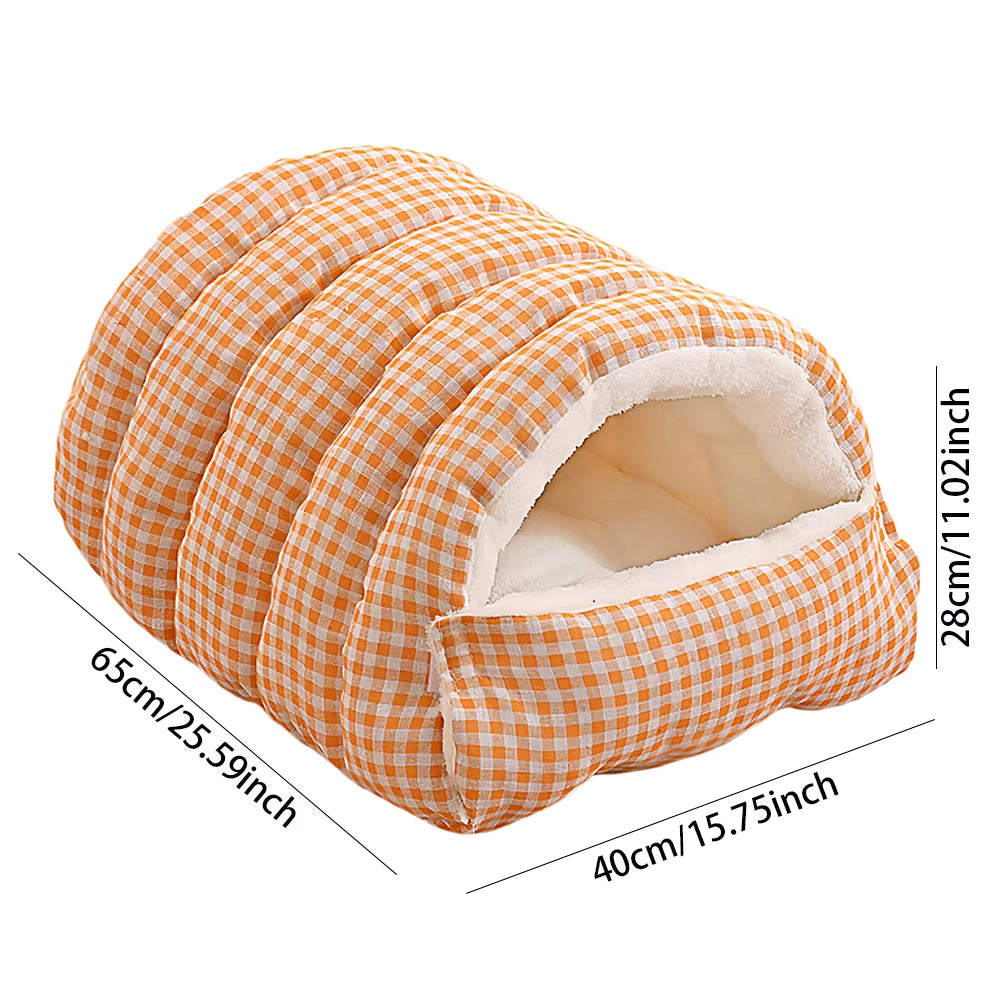 Winter Insulated Cat House - Enclosed Bed with Removable Arctic Fleece Mat and Self-Heating Technology, Waterproof Dog/Cat Bed