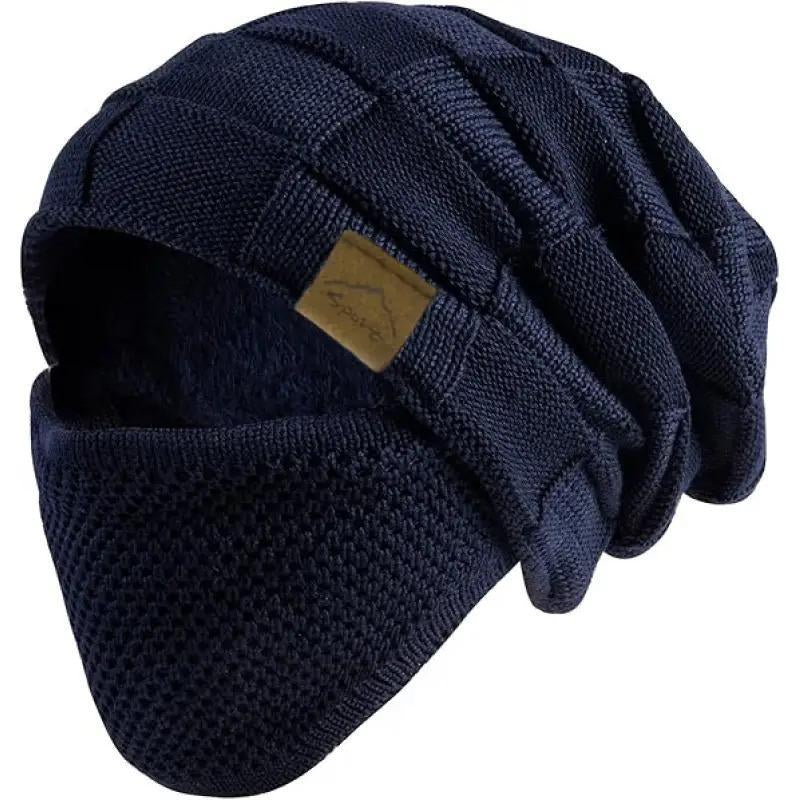Ultimate Unisex Knitted Beanie & Mask Set for Cold Weather - Stay Warm & Stylish in Outdoor Snow Sports!
