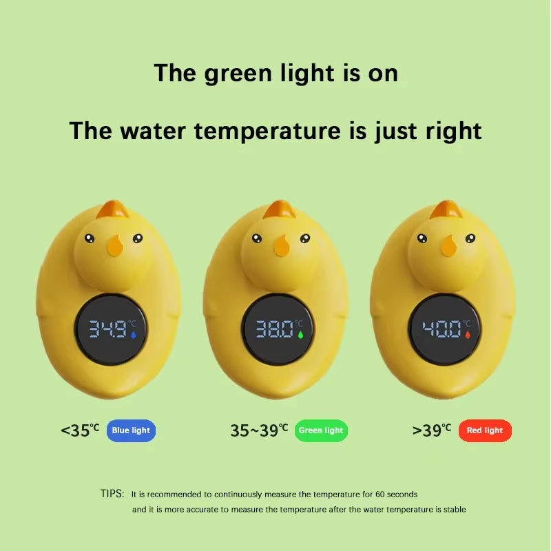 Little Yellow Duck Baby Bath Thermometer Waterproof Floating Temperature Sensor Safe Shower Water Indicator for Babies
