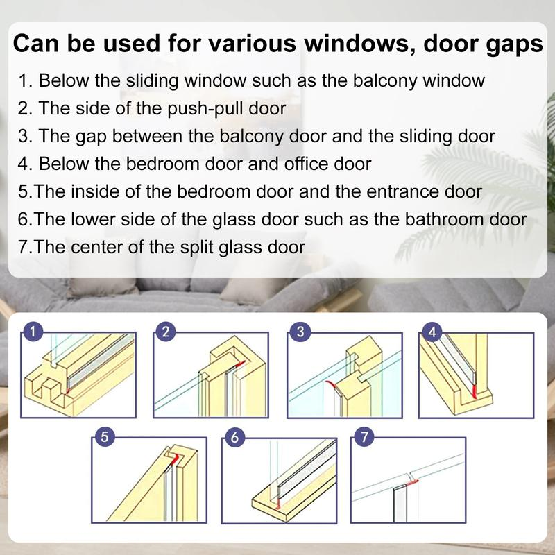 16.4Ft Premium Door Weather Stripping - 1.38In Wide Draft Stopper Adhesive Seal Strip for Ultimate Insulation on Doors, Windows, and Shower Doors