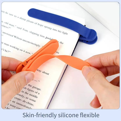 1/3 Pack of Colorful Silicone Bookmarks, Automatically Turning Pages, a Student Accessory for Easy Reading and Bookmarking.
