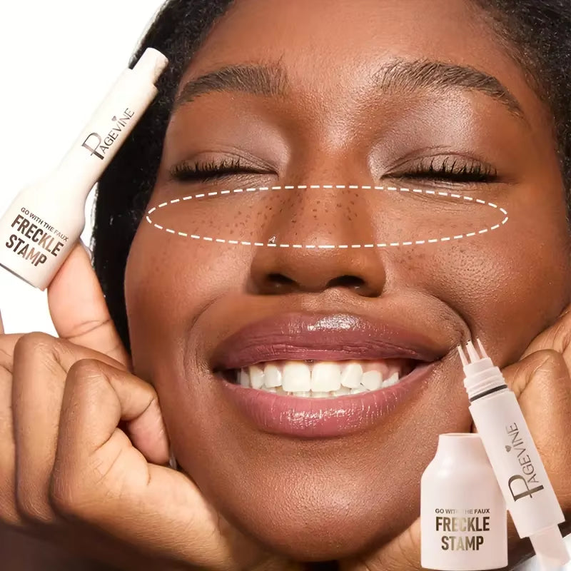 4-In-1 Natural Freckle Stamp Pen-Natural Freckles Fast-Dry,Waterproof,Light Coverage,Temporary Fake Freckles for Makeup Cosmetic