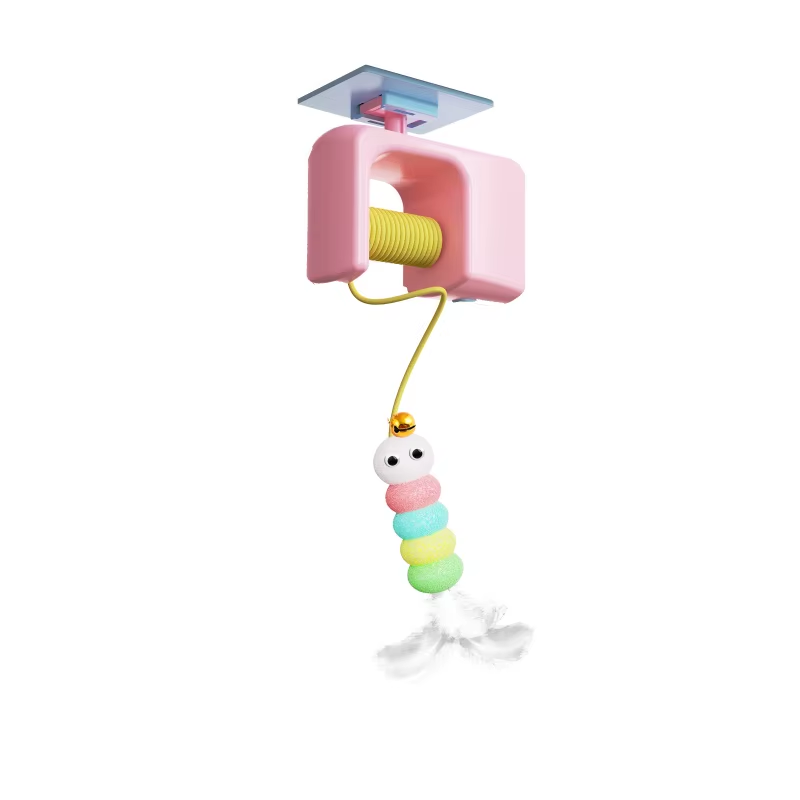 Pet Stress Relief Toys for Cats, Rechargeable Interactive Hanging Door Cat Toy, Automatic Electric Flying Bird Cat Toy for Hunt