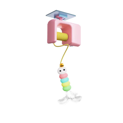 Pet Stress Relief Toys for Cats, Rechargeable Interactive Hanging Door Cat Toy, Automatic Electric Flying Bird Cat Toy for Hunt