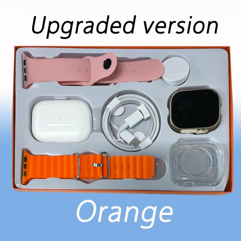 Smart Watch Kit with Bluetooth Headphones, Type-C Cable & Audio Support – Compact All-In-One Bundle