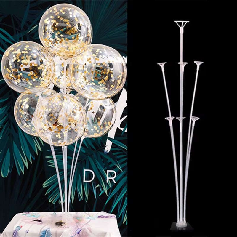 7Tubes Wedding Table Balloon Stand Balloon Holder Support Table Floating Wedding Table Decoration Baby Shower Birthday Decor