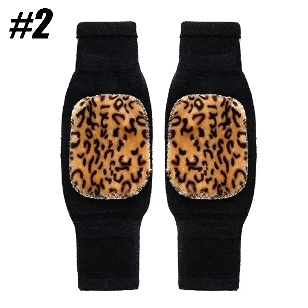 1Pair Unisex Cashmere Wool Knee Brace Pads - Winter Warm Thermal Knee Warmers, Thickened & Lengthened Knee Sleeves for Arthritis
