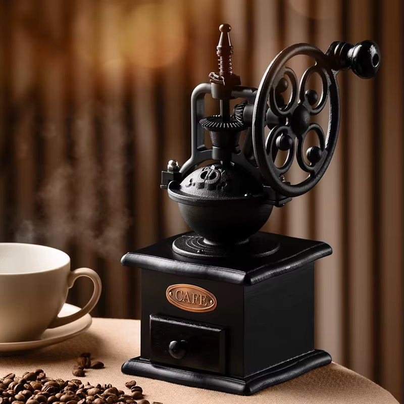 Retro Manual Coffee Grinder Portable Ferris Wheel Coffee Bean Grinder Professional Handmade Coffee Accessories