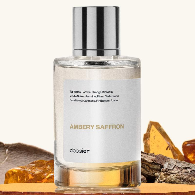 Ambery Saffron Unisex Eau De Parfum - Luxurious Fragrance with Saffron, Oakmoss, Jasmine, Plum & Cedarwood (50ml, 100ml, 150ml)